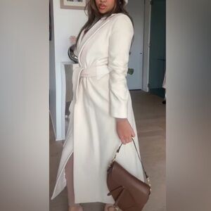 Ralph Lauren Vintage Cream Camel Wool Long Coat Size S